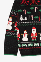 Black Pixel Art Ugly Christmas Sweatshirt (2010s)