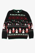 Black Pixel Art Ugly Christmas Sweatshirt (2010s)