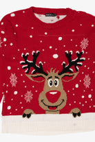 Red Sixth Avenue Reindeer Ugly Christmas Pullover (2010s)