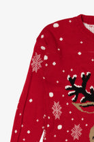 Red Sixth Avenue Reindeer Ugly Christmas Pullover (2010s)