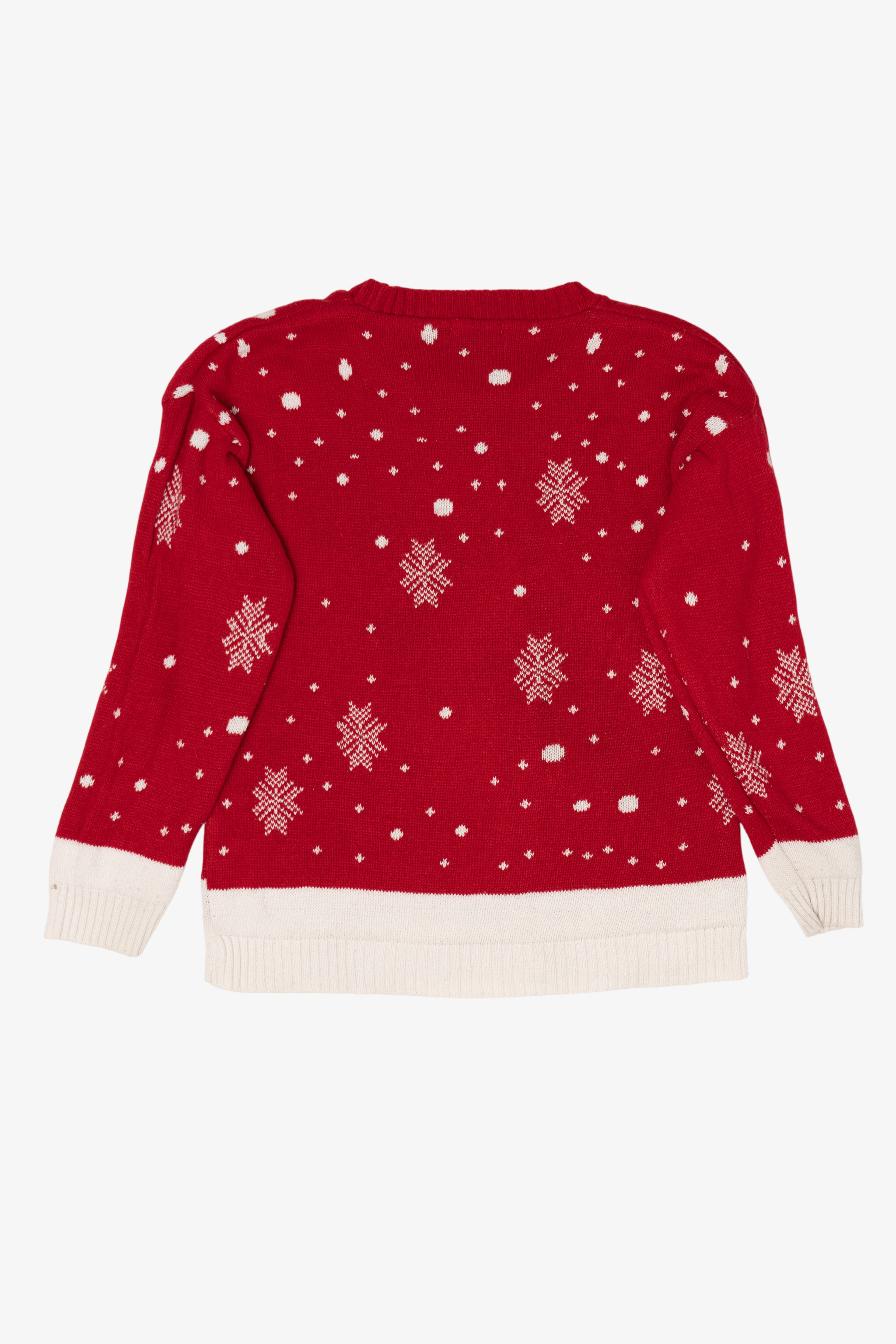 Red Sixth Avenue Reindeer Ugly Christmas Pullover (2010s)