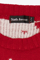 Red Sixth Avenue Reindeer Ugly Christmas Pullover (2010s)