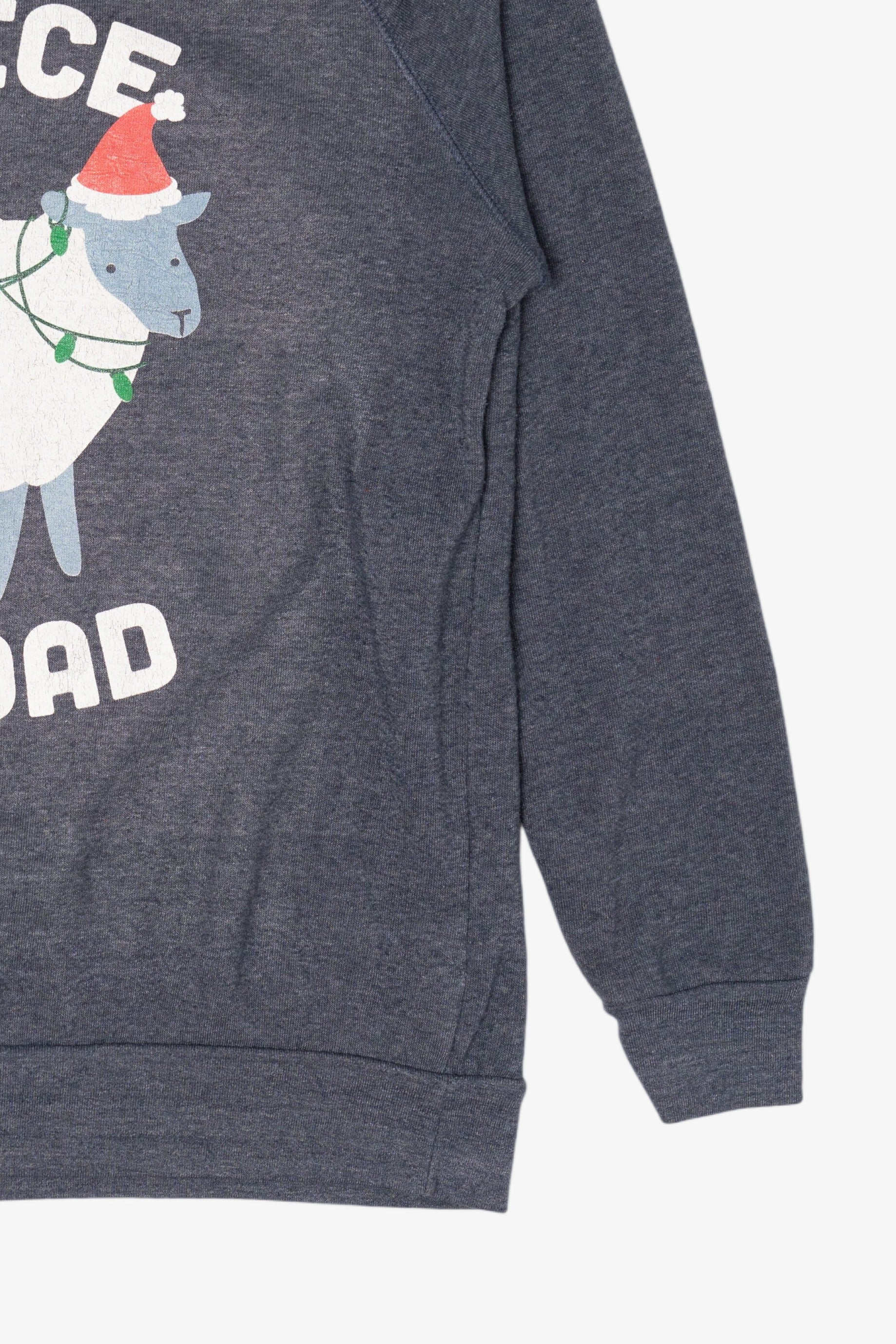 Gray "Fleece Navidad" Sheep Ugly Christmas Sweatshirt (2020s)