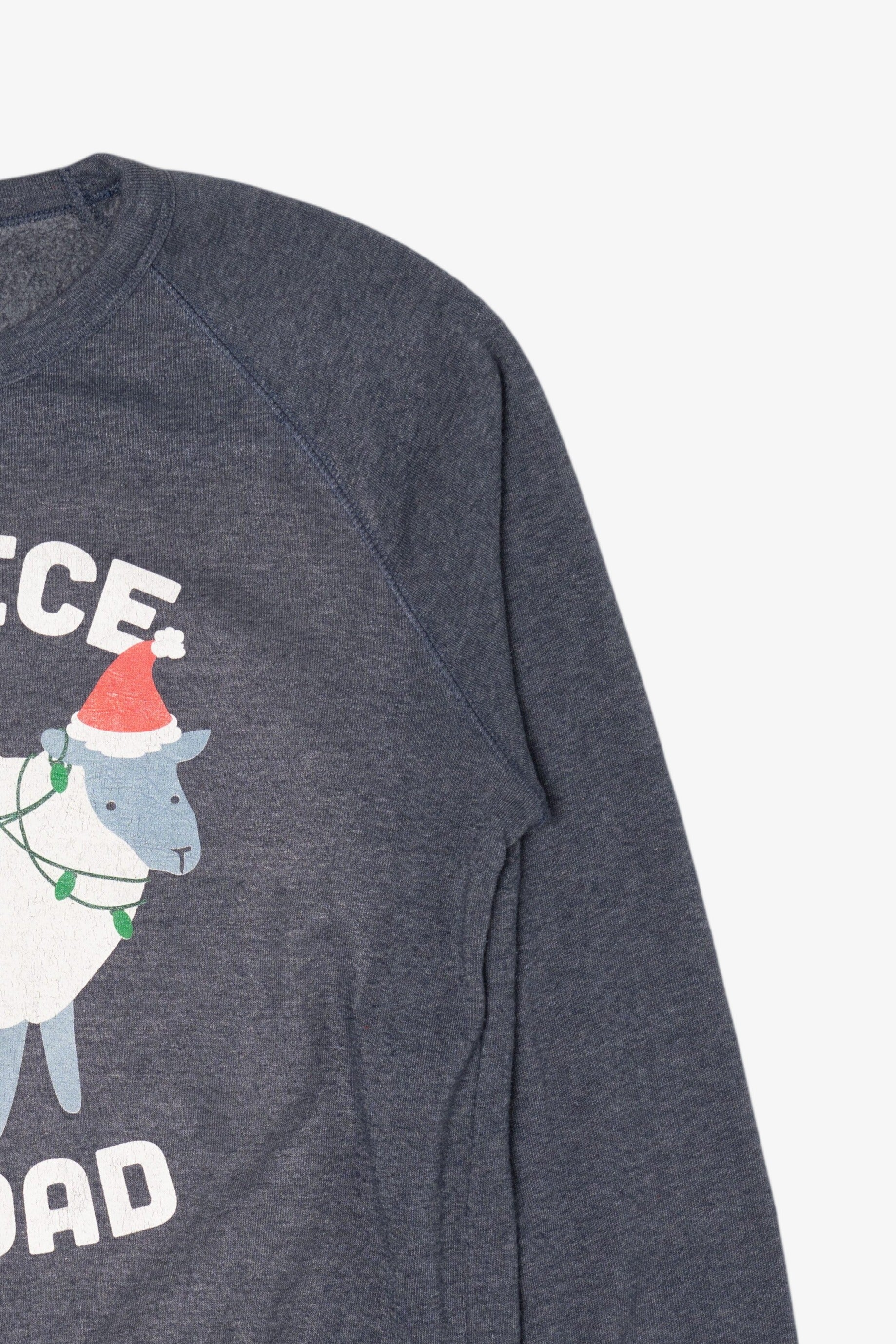 Gray "Fleece Navidad" Sheep Ugly Christmas Sweatshirt (2020s)