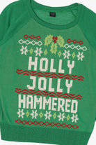 Green "Holy Jolly Hammered" Ugly Christmas Pullover (2010s)