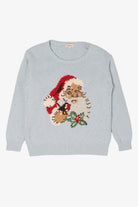 Light Blue Cath Kidston Santa Ugly Christmas Pullover (2010s)