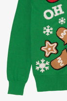 Green "Oh Snap!" Gingerbread Ugly Christmas Pullover (2010s)