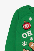 Green "Oh Snap!" Gingerbread Ugly Christmas Pullover (2010s)