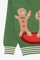 Green Santa And Gingerbread Men Ugly Christmas Pullover (2010s)