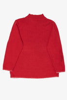 Vintage Red B.P Design Snowmen Ugly Christmas Pullover (1990s)
