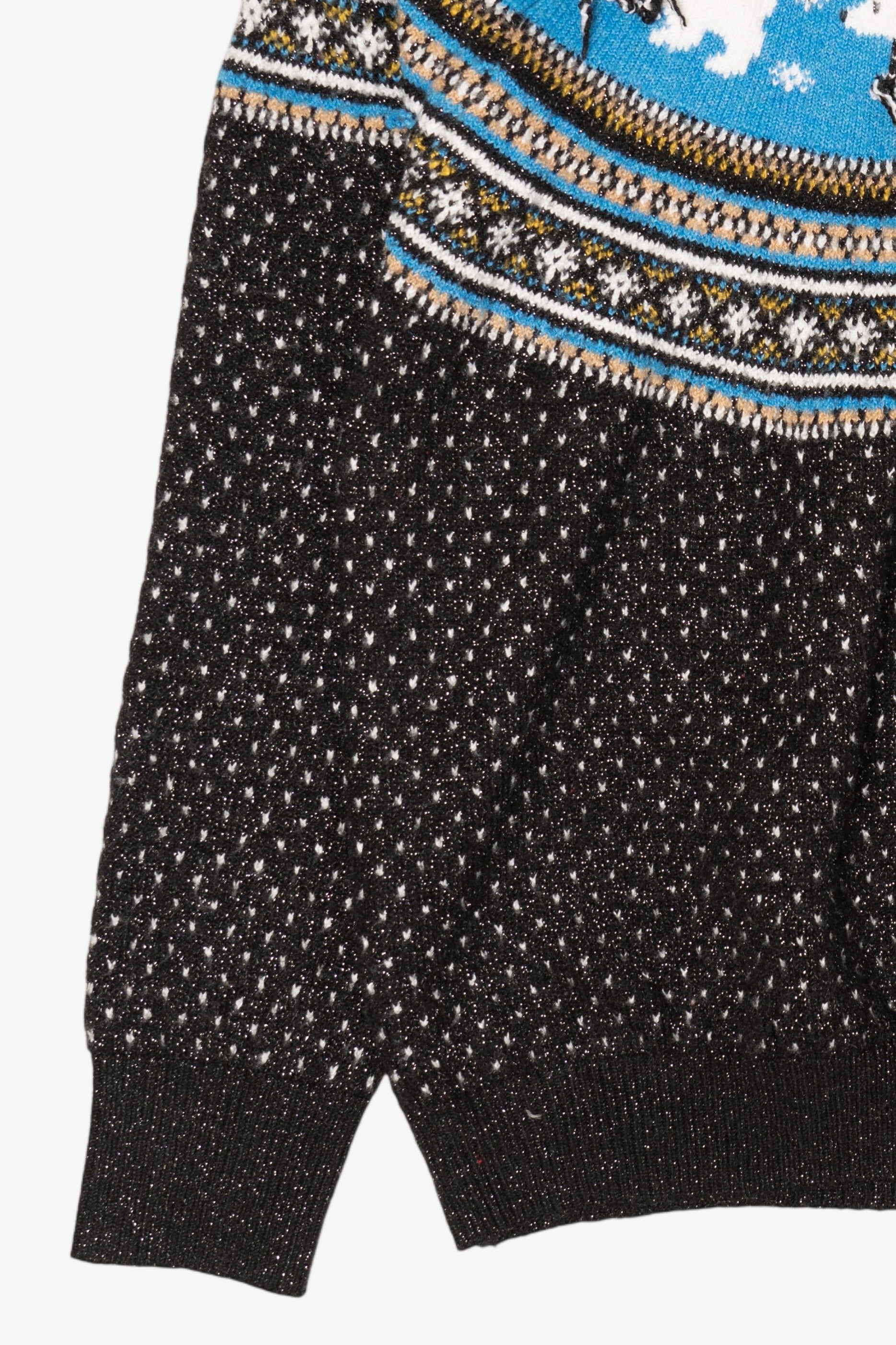 Blue Fair Isle Polar Bears Ugly Christmas Pullover (2010s)