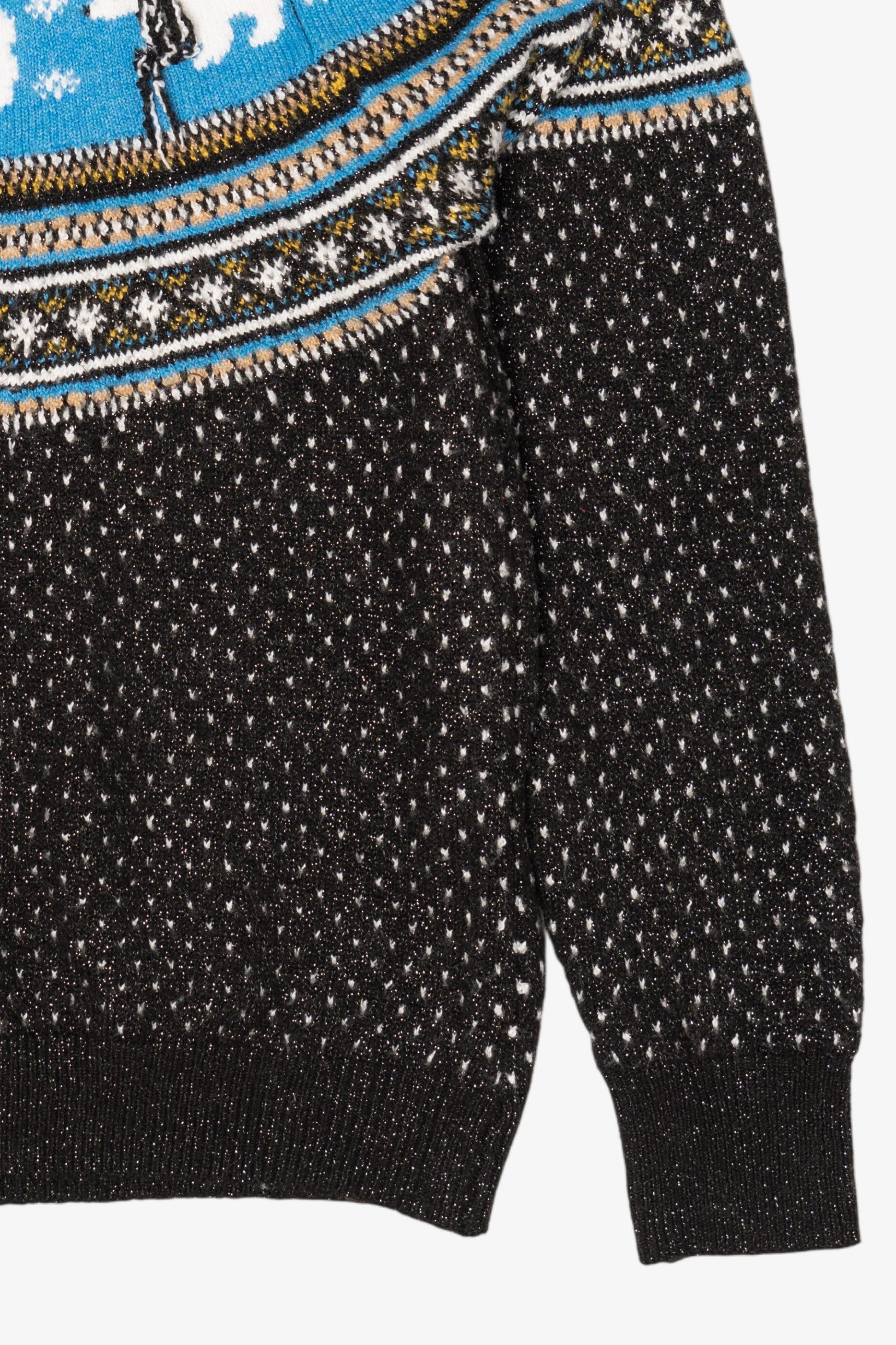 Blue Fair Isle Polar Bears Ugly Christmas Pullover (2010s)