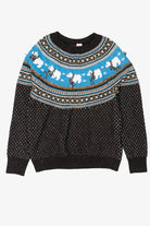 Blue Fair Isle Polar Bears Ugly Christmas Pullover (2010s)