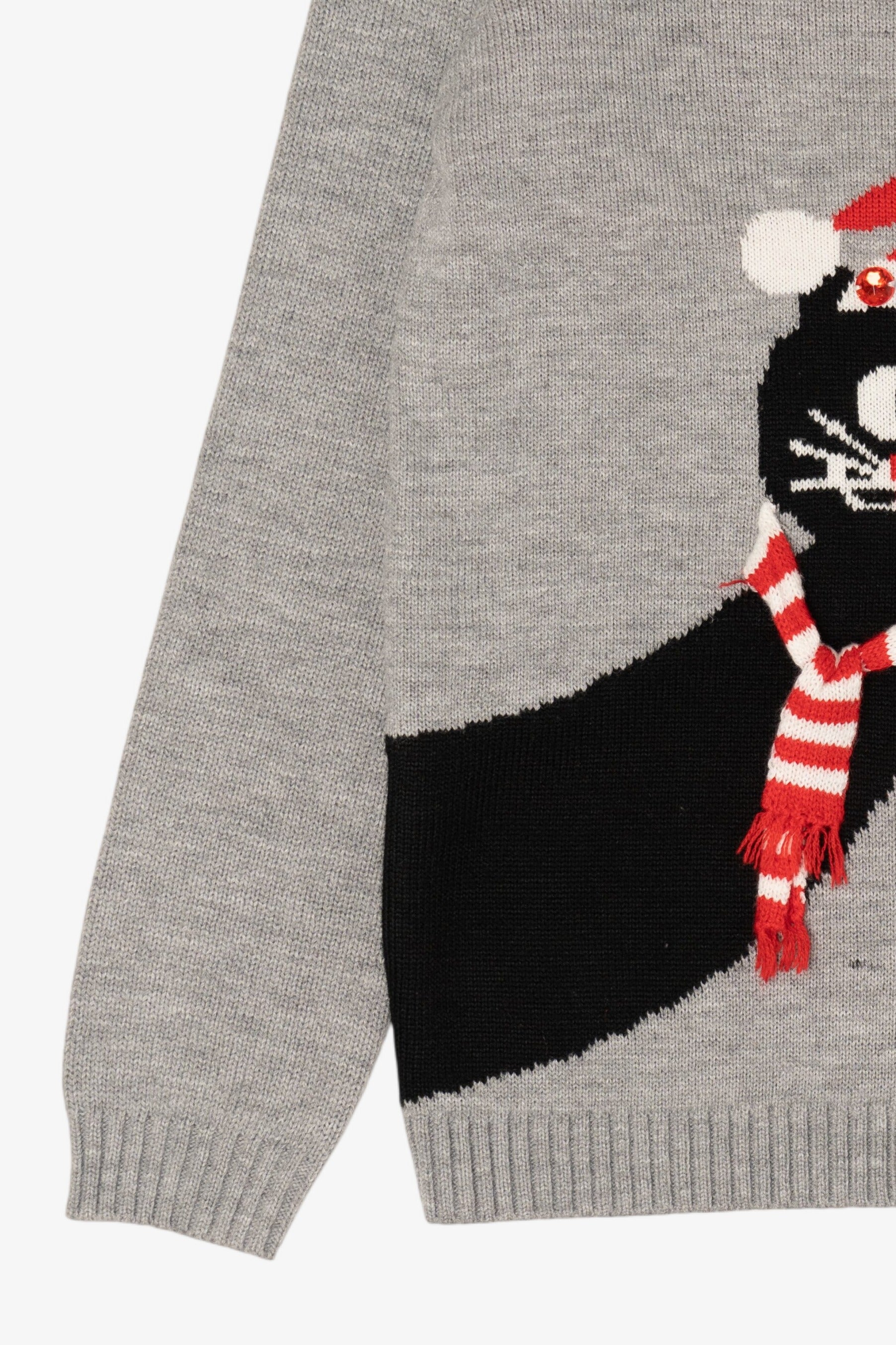 Gray Love By Design Cats Ugly Christmas Pullover (2010s)
