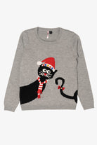 Gray Love By Design Cats Ugly Christmas Pullover (2010s)