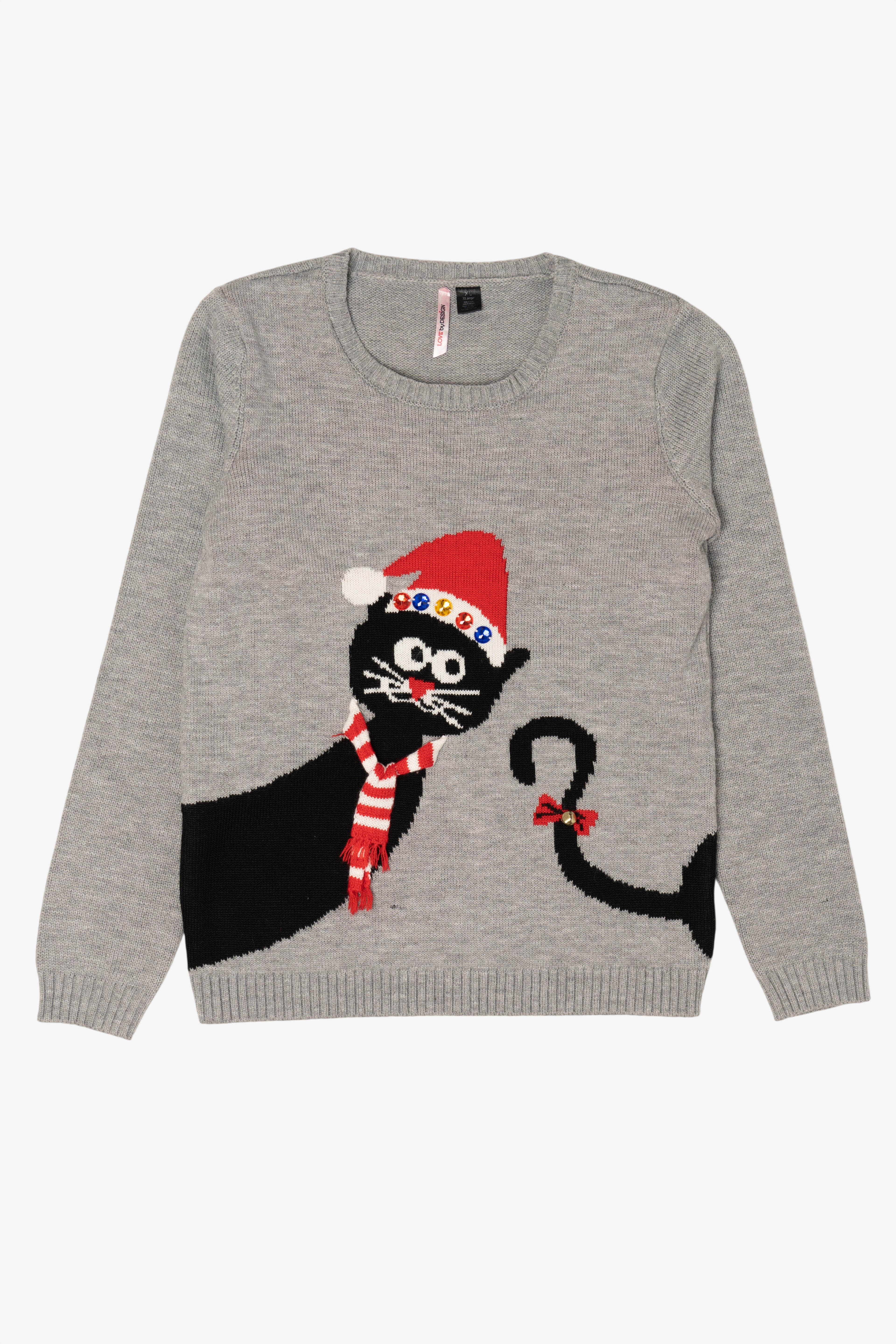 Gray Love By Design Cats Ugly Christmas Pullover (2010s)