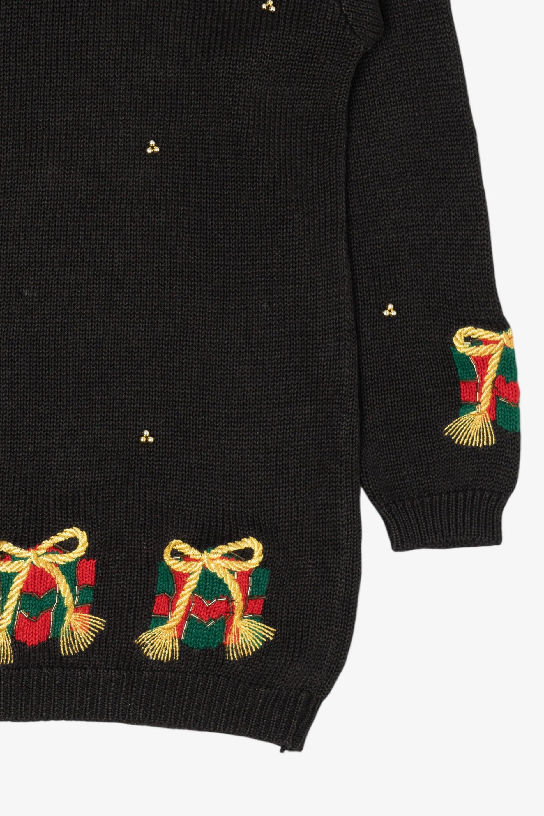 Vintage Black Eagle's Eye Presents Ugly Christmas Pullover (1990s)