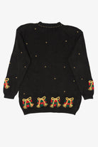 Vintage Black Eagle's Eye Presents Ugly Christmas Pullover (1990s)