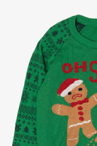 Green "Oh Snap!" Gingerbread Ugly Christmas Pullover (2010s)