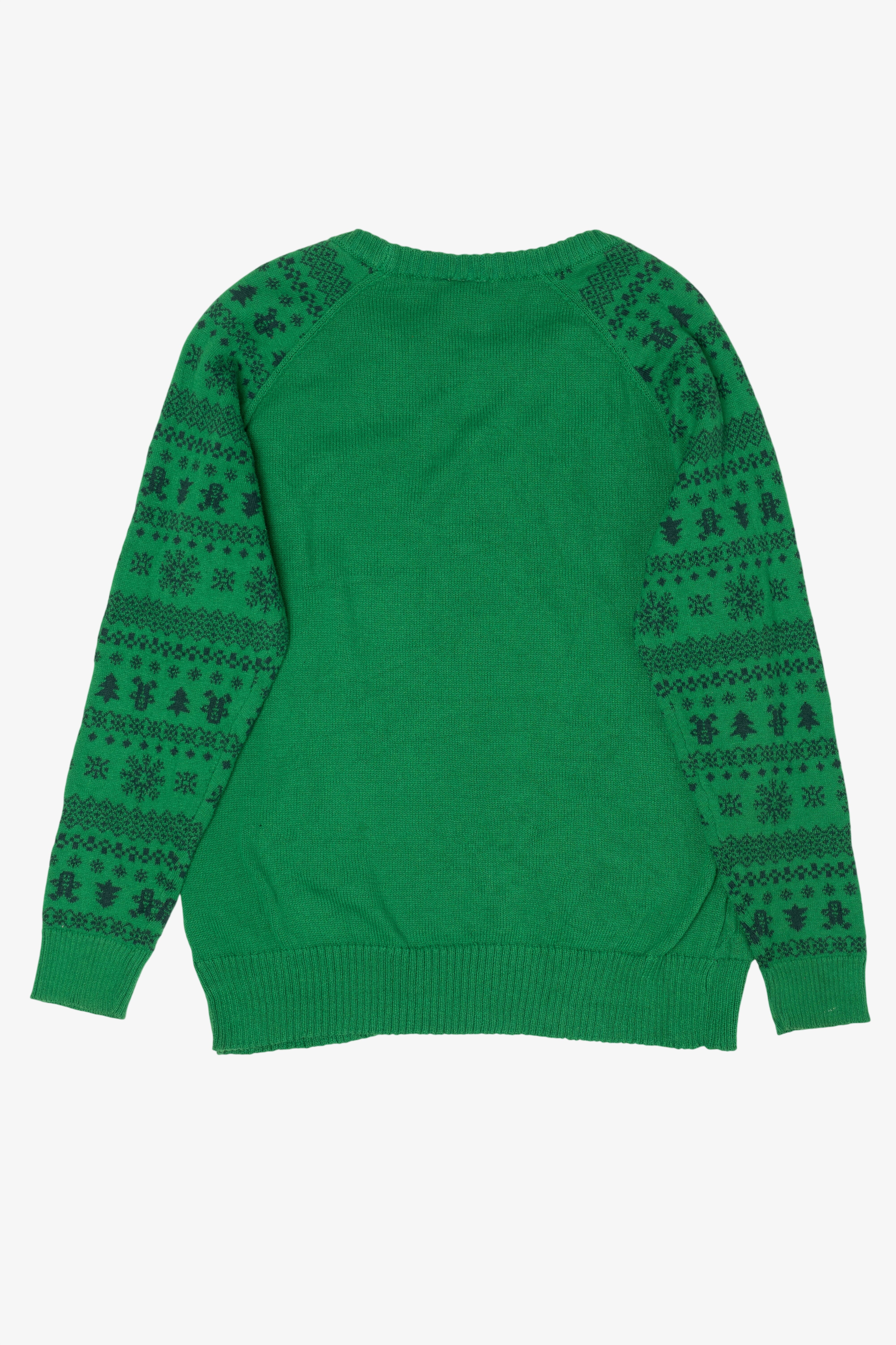 Green "Oh Snap!" Gingerbread Ugly Christmas Pullover (2010s)