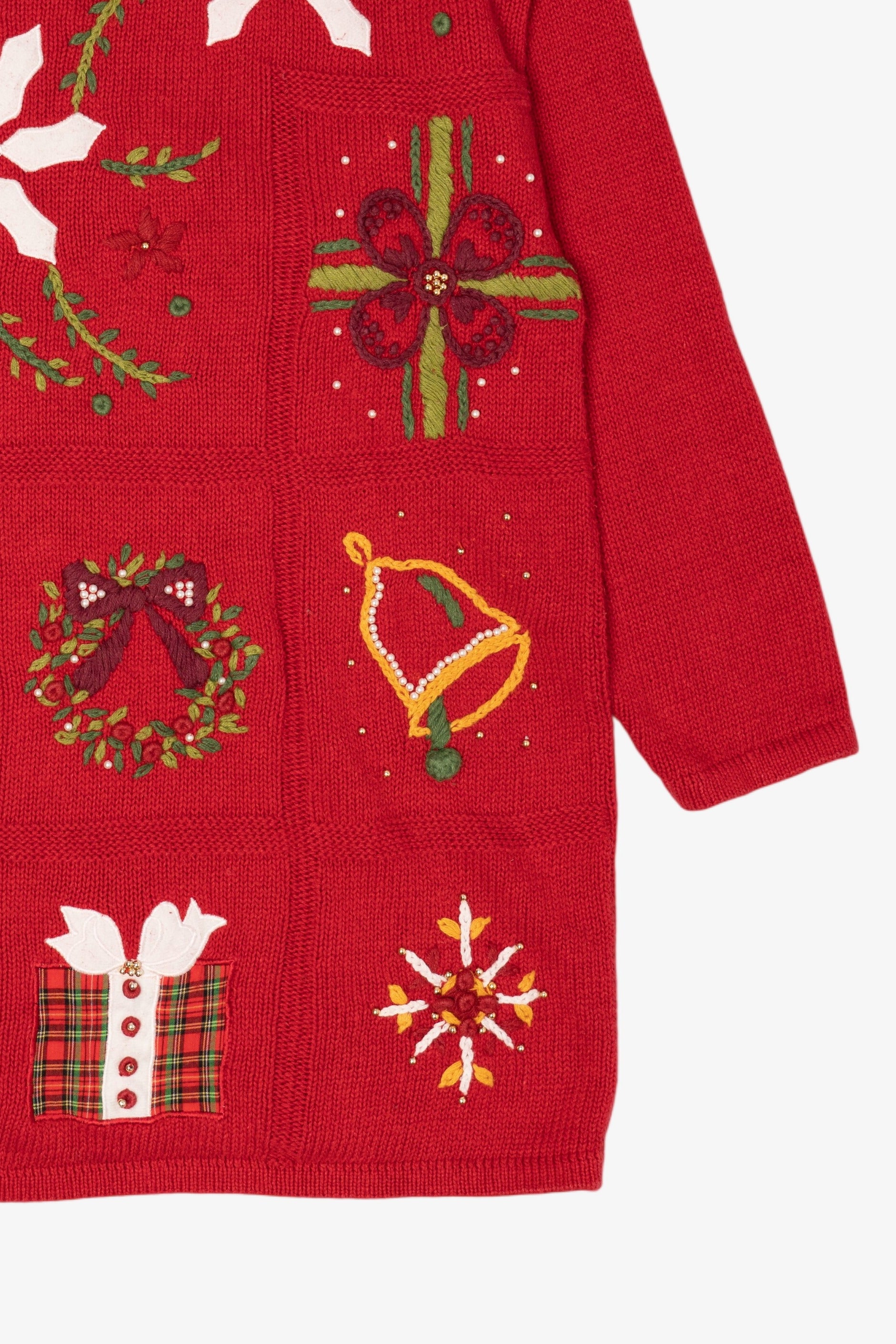 Vintage Red Kathie Lee Ugly Christmas Pullover (1990s)