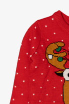 Kids Red TStars Reindeer Ugly Christmas Pullover (2020s)