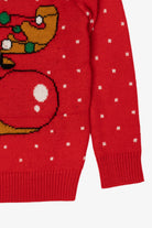 Kids Red TStars Reindeer Ugly Christmas Pullover (2020s)