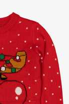 Kids Red TStars Reindeer Ugly Christmas Pullover (2020s)