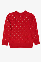 Kids Red TStars Reindeer Ugly Christmas Pullover (2020s)