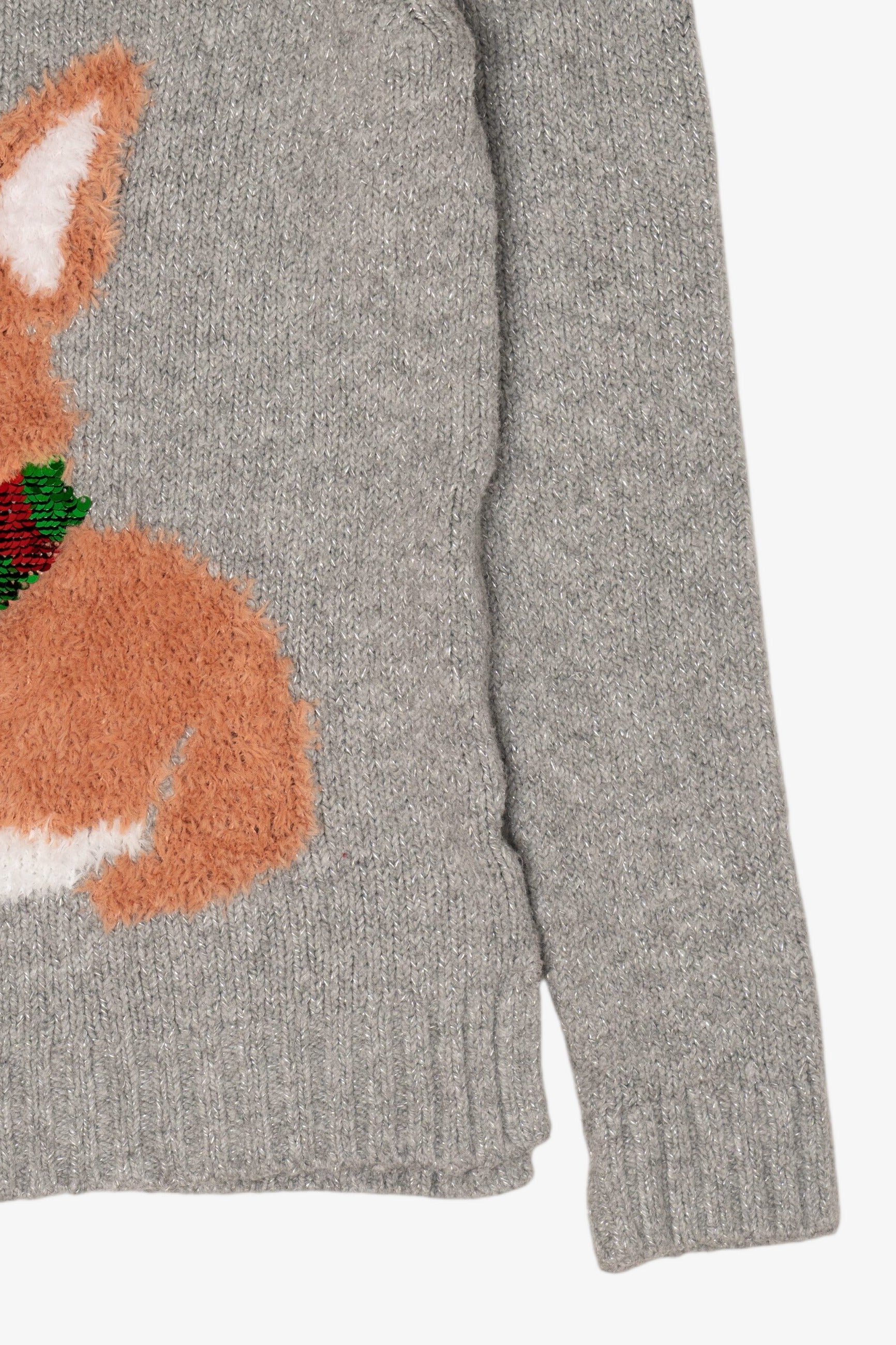 Kids Gray Justice Dogs Ugly Christmas Pullover (2010s)