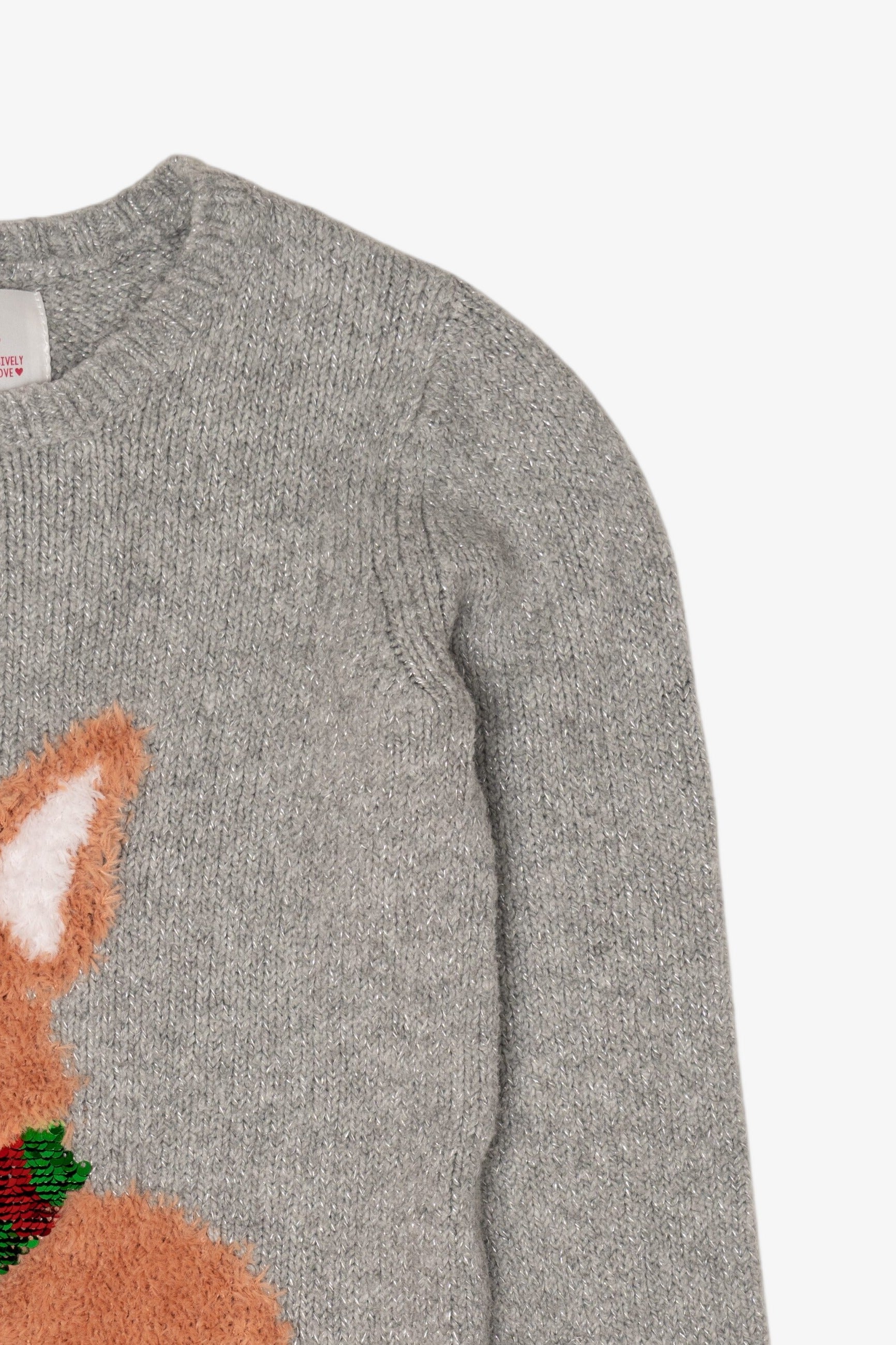 Kids Gray Justice Dogs Ugly Christmas Pullover (2010s)