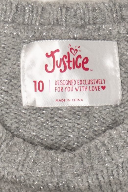 Kids Gray Justice Dogs Ugly Christmas Pullover (2010s)