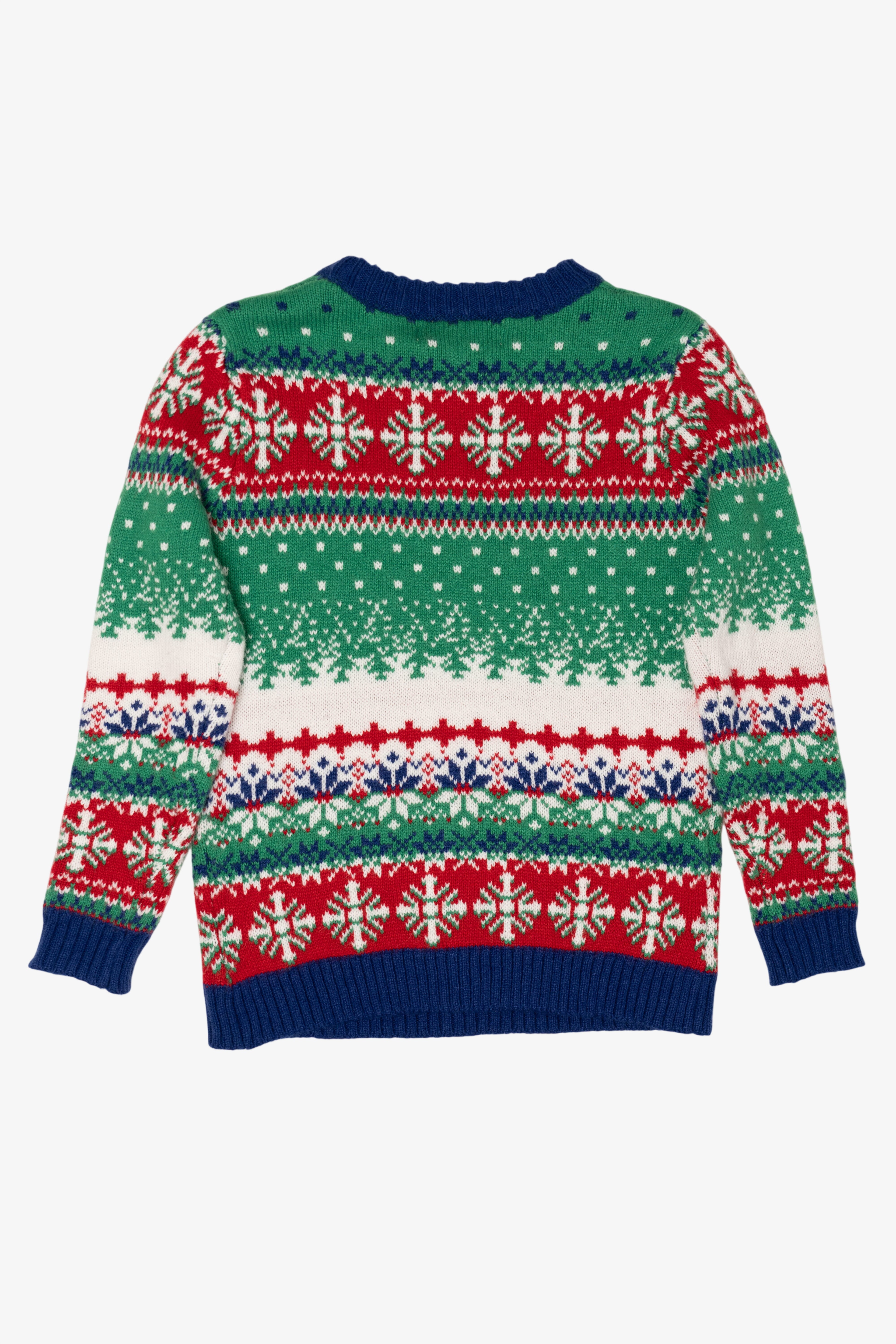 Kids Green 33 Degrees Llama Ugly Christmas Pullover (2010s)