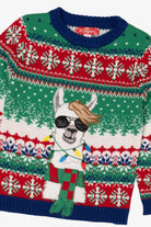 Kids Green 33 Degrees Llama Ugly Christmas Pullover (2010s)