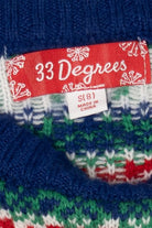 Kids Green 33 Degrees Llama Ugly Christmas Pullover (2010s)