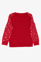 Kids Red Holiday Sweater Elf Christmas Pullover (2010s)