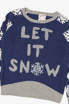 Kids "Let It Snow" Snowflakes Christmas Pullover (2020s)