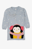 Kids Light Blue Penguin Ugly Christmas Pullover (2010s)