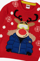 Kids Reindeer In Winter Gear Ugly Christmas Pullover (2020s)