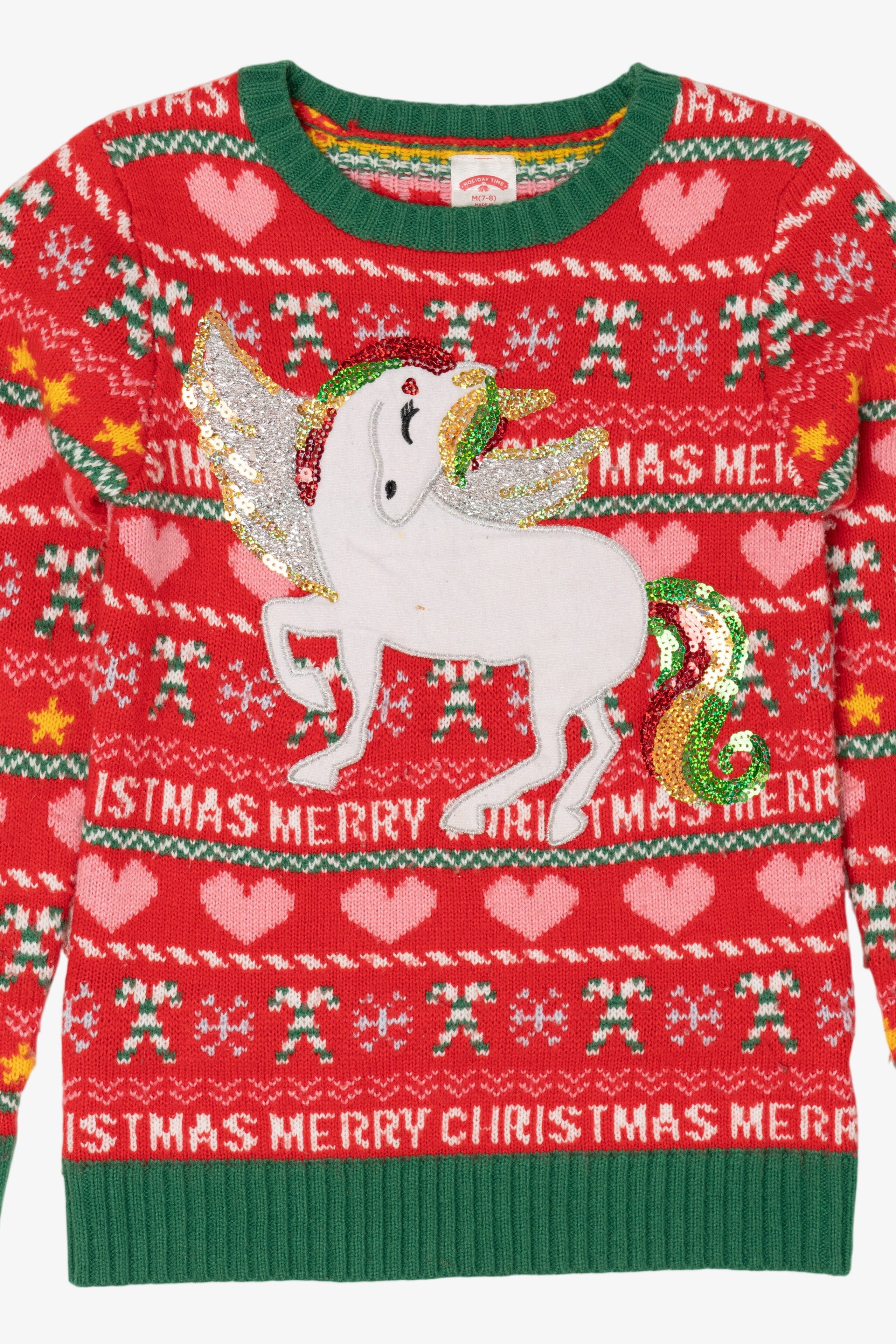 Kids Unicorn Ugly Christmas Pullover (2010s)