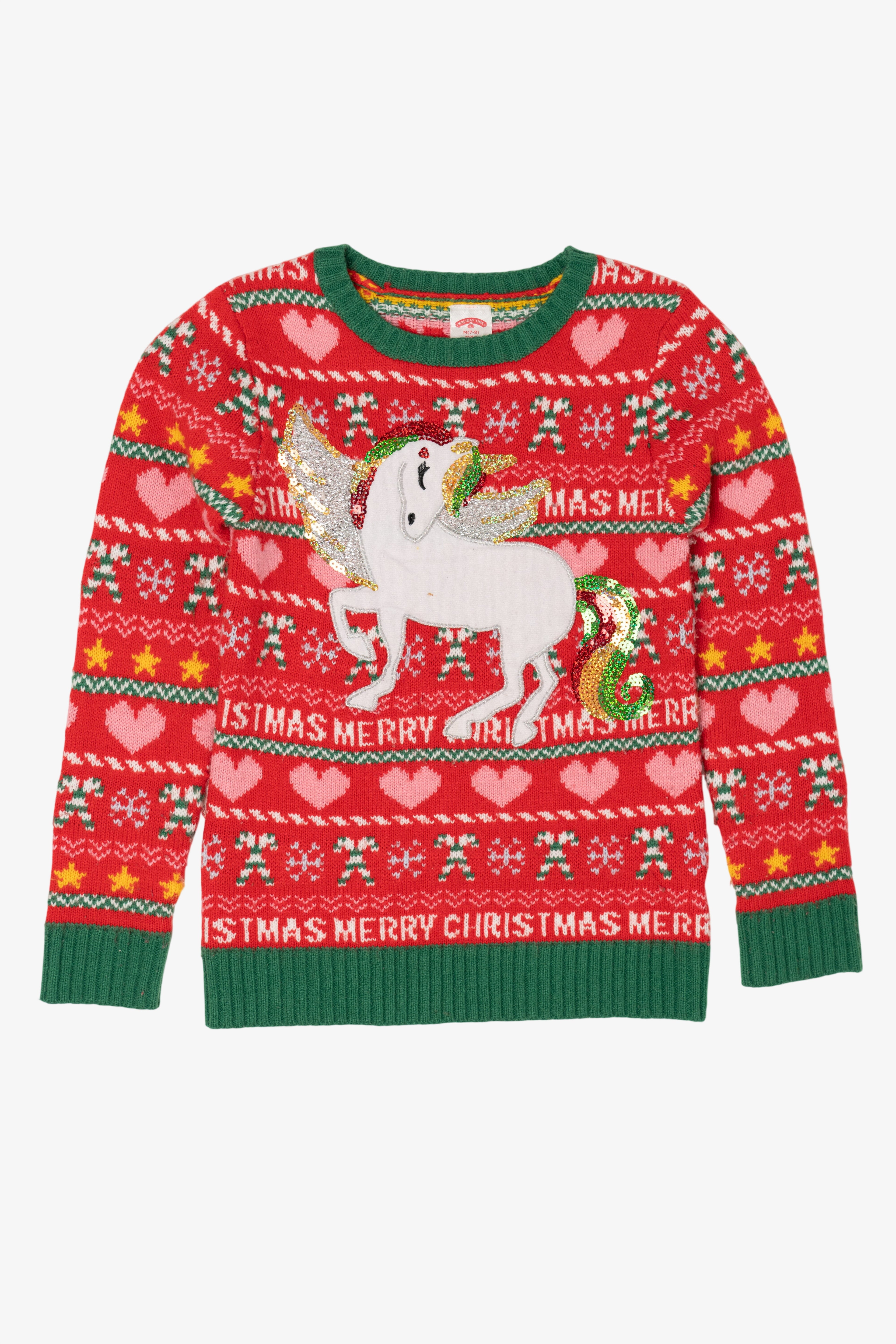 Kids Unicorn Ugly Christmas Pullover (2010s)