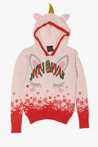 Kids Unicorn Hooded Ugly Christmas Pullover (2010s)