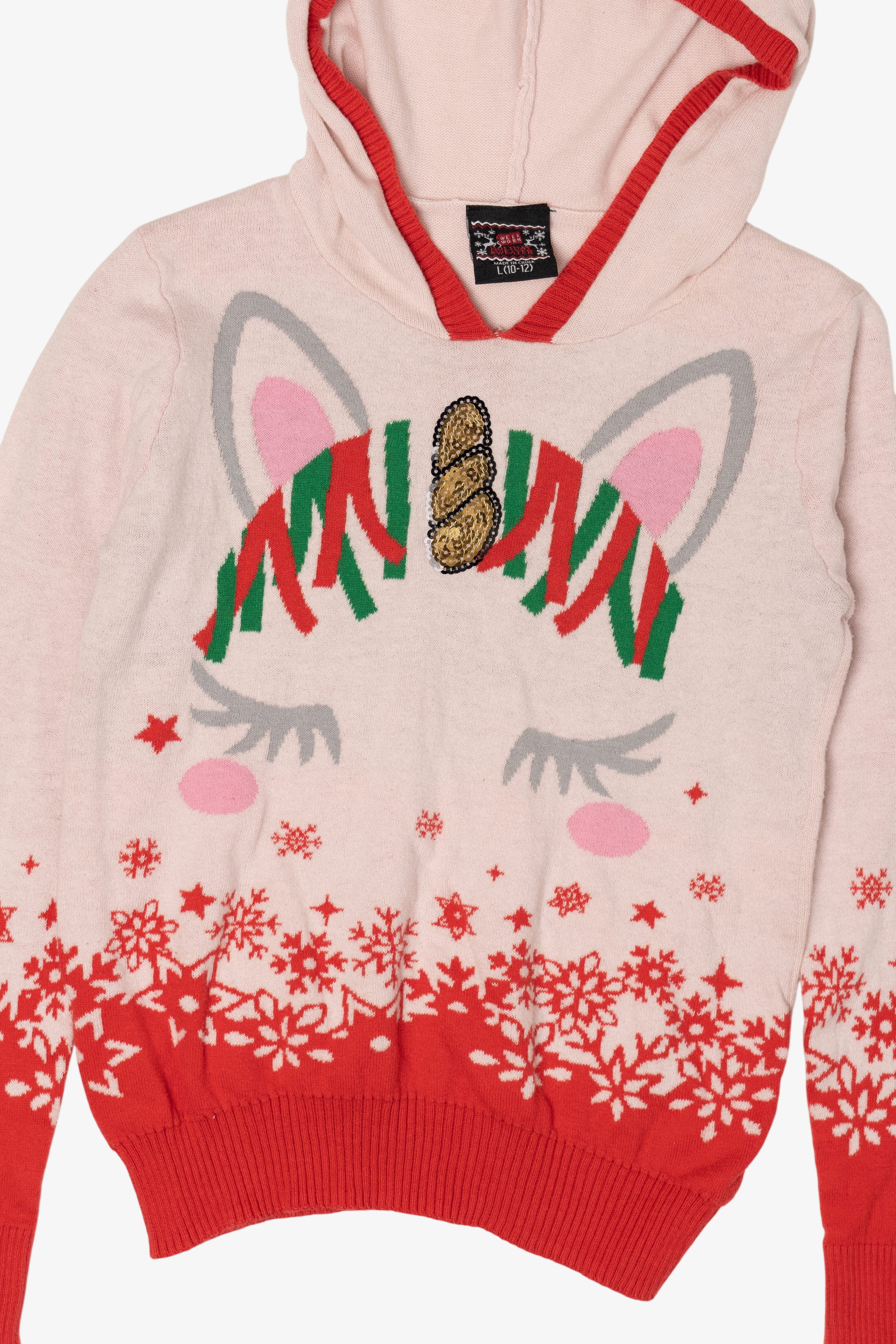 Kids Unicorn Hooded Ugly Christmas Pullover (2010s)