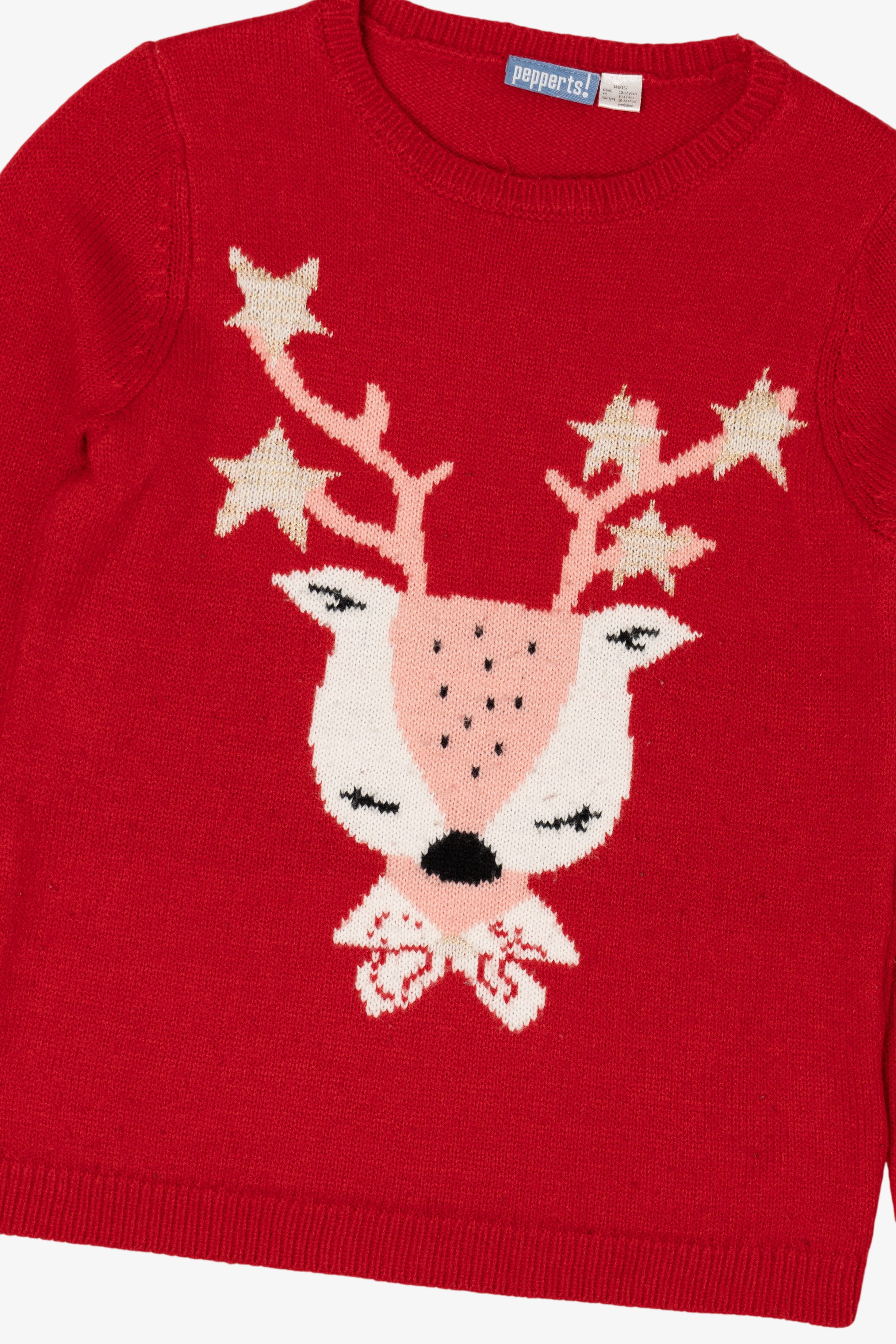 Kids Red Pepperts! Reindeer Ugly Christmas Pullover (2010s)