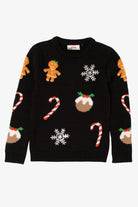 Kids Candy Canes And Gingerbread Ugly Christmas Pullover (2010s)