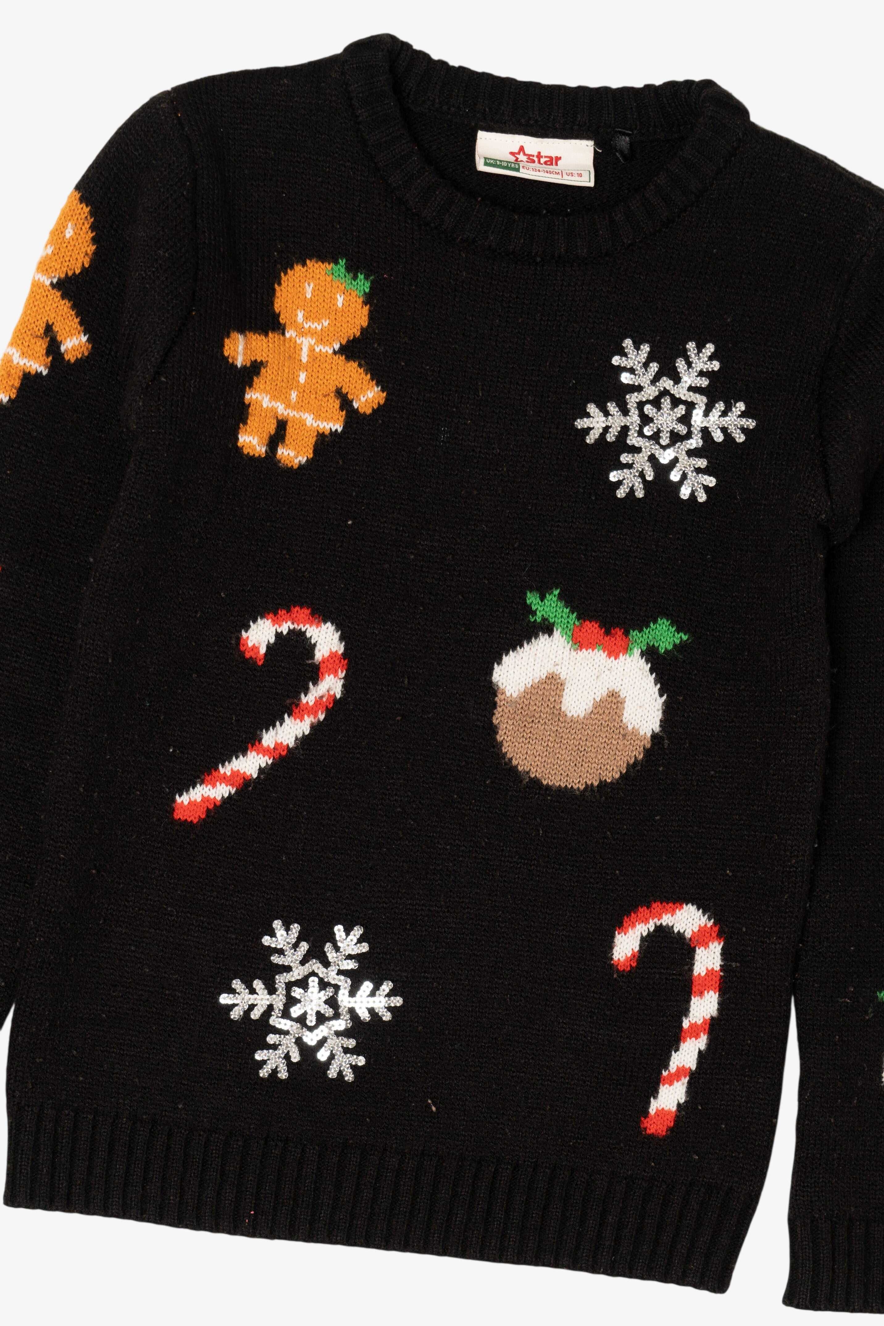 Kids Candy Canes And Gingerbread Ugly Christmas Pullover (2010s)