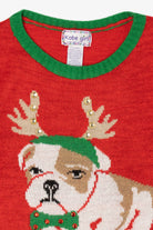 Kids Kobe Girl Bulldog Ugly Christmas Pullover (2010s)