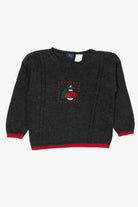 Vintage Kids Dark Gray Great Guy Snowmen Ugly Christmas Sweater (2000s)