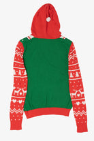Kids Green Holiday Sweater Hooded Ugly Christmas Pullover (2010s)