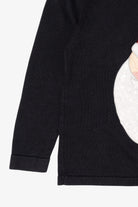 Vintage Black Nouveaux Santa Ugly Christmas Pullover (2000s)